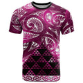 Matariki New Zealand T Shirt NZ Niho Taniwha Maori New Year Pink Galaxy