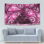 Matariki New Zealand Tapestry NZ Niho Taniwha Maori New Year Pink Galaxy