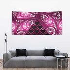 Matariki New Zealand Tapestry NZ Niho Taniwha Maori New Year Pink Galaxy