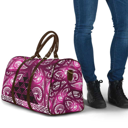 Matariki New Zealand Travel Bag NZ Niho Taniwha Maori New Year Pink Galaxy