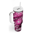 Matariki New Zealand Tumbler With Handle NZ Niho Taniwha Maori New Year Pink Galaxy