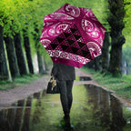 Matariki New Zealand Umbrella NZ Niho Taniwha Maori New Year Pink Galaxy