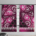 Matariki New Zealand Window Curtain NZ Niho Taniwha Maori New Year Pink Galaxy