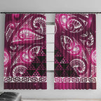 Matariki New Zealand Window Curtain NZ Niho Taniwha Maori New Year Pink Galaxy
