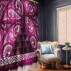 Matariki New Zealand Window Curtain NZ Niho Taniwha Maori New Year Pink Galaxy