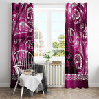 Matariki New Zealand Window Curtain NZ Niho Taniwha Maori New Year Pink Galaxy