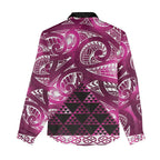 Matariki New Zealand Women Casual Shirt NZ Niho Taniwha Maori New Year Pink Galaxy