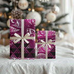 Matariki New Zealand Wrapping Paper NZ Niho Taniwha Maori New Year Pink Galaxy