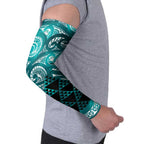 Matariki New Zealand Arm Sleeves NZ Niho Taniwha Maori New Year Cyan Galaxy