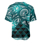 Matariki New Zealand Baseball Jersey NZ Niho Taniwha Maori New Year Cyan Galaxy