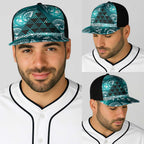 Matariki New Zealand Baseball Net Cap NZ Niho Taniwha Maori New Year Cyan Galaxy