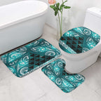 Matariki New Zealand Bathroom Set NZ Niho Taniwha Maori New Year Cyan Galaxy