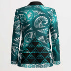 Matariki New Zealand Blazer NZ Niho Taniwha Maori New Year Cyan Galaxy