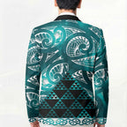 Matariki New Zealand Blazer NZ Niho Taniwha Maori New Year Cyan Galaxy