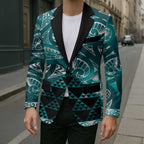 Matariki New Zealand Blazer NZ Niho Taniwha Maori New Year Cyan Galaxy