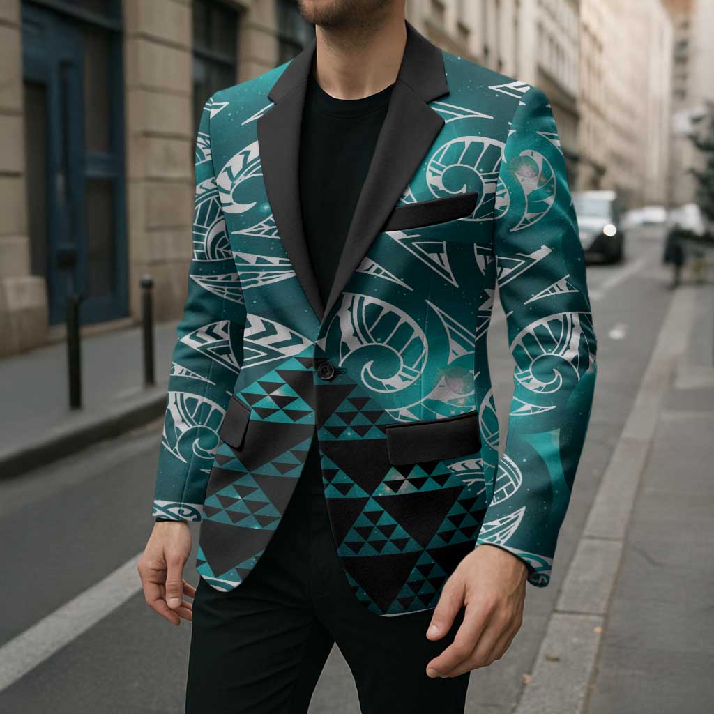 Matariki New Zealand Blazer NZ Niho Taniwha Maori New Year Cyan Galaxy