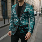 Matariki New Zealand Blazer NZ Niho Taniwha Maori New Year Cyan Galaxy