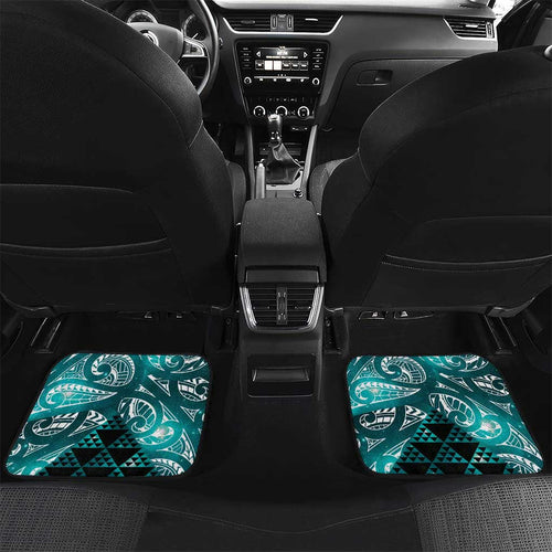 Matariki New Zealand Car Mats NZ Niho Taniwha Maori New Year Cyan Galaxy