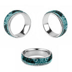Matariki New Zealand Classic Ring NZ Niho Taniwha Maori New Year Cyan Galaxy