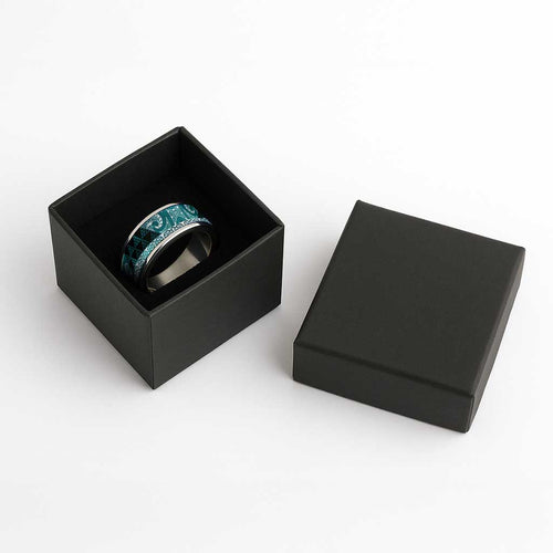 Matariki New Zealand Classic Ring NZ Niho Taniwha Maori New Year Cyan Galaxy