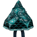 Matariki New Zealand Cloak NZ Niho Taniwha Maori New Year Cyan Galaxy