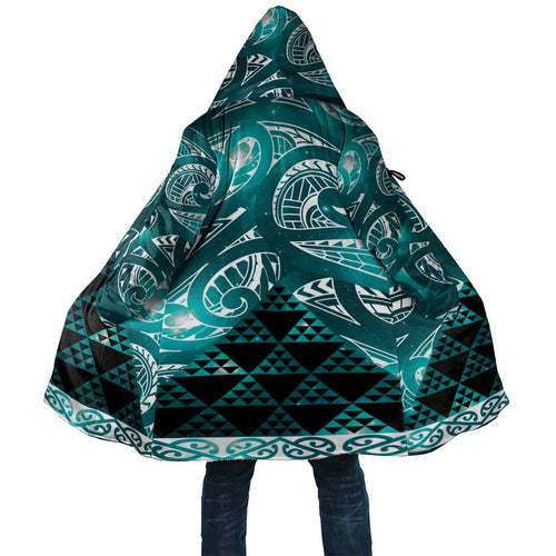 Matariki New Zealand Cloak NZ Niho Taniwha Maori New Year Cyan Galaxy