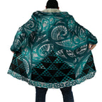 Matariki New Zealand Cloak NZ Niho Taniwha Maori New Year Cyan Galaxy