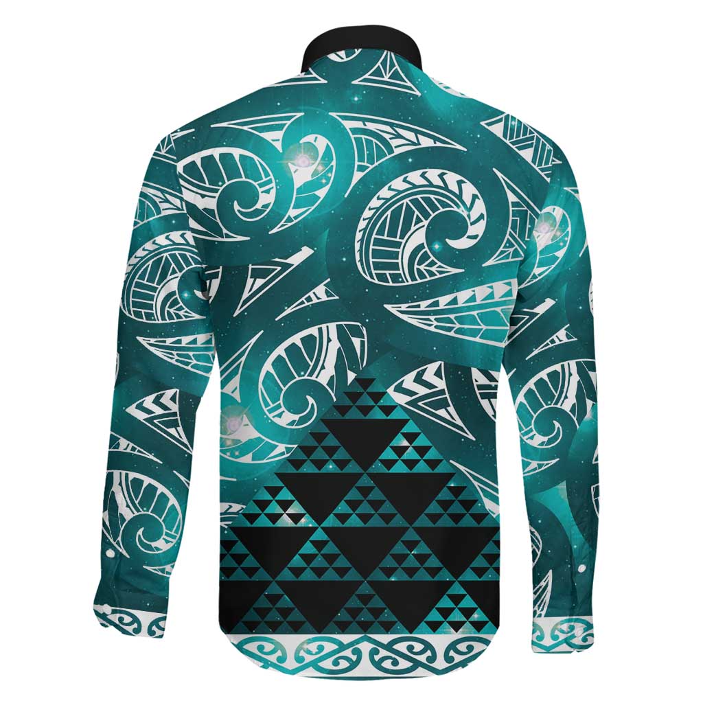 Matariki New Zealand Family Matching Summer Maxi Dress and Hawaiian Shirt NZ Niho Taniwha Maori New Year Cyan Galaxy