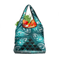 Matariki New Zealand Grocery Bag NZ Niho Taniwha Maori New Year Cyan Galaxy