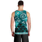 Matariki New Zealand Men Tank Top NZ Niho Taniwha Maori New Year Cyan Galaxy