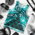 Matariki New Zealand Men Tank Top NZ Niho Taniwha Maori New Year Cyan Galaxy