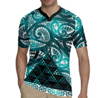 Matariki New Zealand Rugby Jersey NZ Niho Taniwha Maori New Year Cyan Galaxy