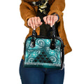 Matariki New Zealand Shoulder Handbag NZ Niho Taniwha Maori New Year Cyan Galaxy