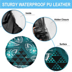 Matariki New Zealand Spare Tire Cover NZ Niho Taniwha Maori New Year Cyan Galaxy