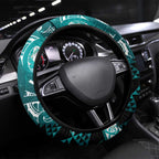 Matariki New Zealand Steering Wheel Cover NZ Niho Taniwha Maori New Year Cyan Galaxy