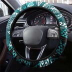 Matariki New Zealand Steering Wheel Cover NZ Niho Taniwha Maori New Year Cyan Galaxy
