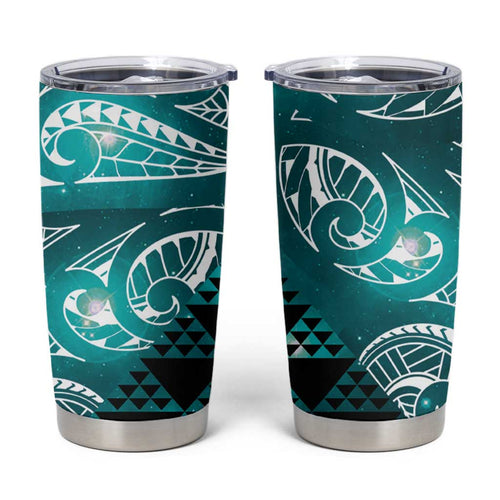 Matariki New Zealand Tumbler Cup NZ Niho Taniwha Maori New Year Cyan Galaxy