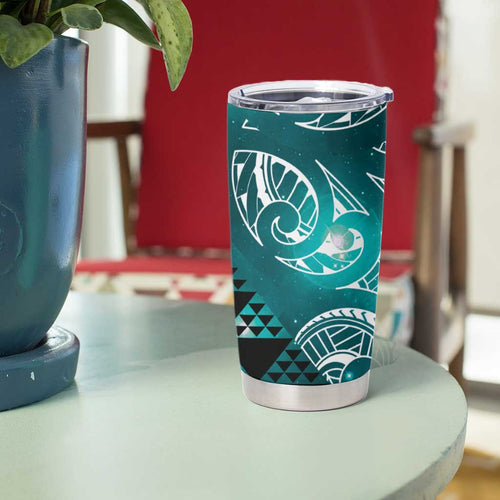 Matariki New Zealand Tumbler Cup NZ Niho Taniwha Maori New Year Cyan Galaxy