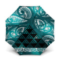 Matariki New Zealand Umbrella NZ Niho Taniwha Maori New Year Cyan Galaxy