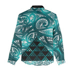 Matariki New Zealand Women Casual Shirt NZ Niho Taniwha Maori New Year Cyan Galaxy
