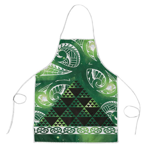 Matariki New Zealand Apron NZ Niho Taniwha Maori New Year Green Galaxy