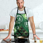 Matariki New Zealand Apron NZ Niho Taniwha Maori New Year Green Galaxy