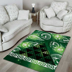 Matariki New Zealand Area Rug NZ Niho Taniwha Maori New Year Green Galaxy