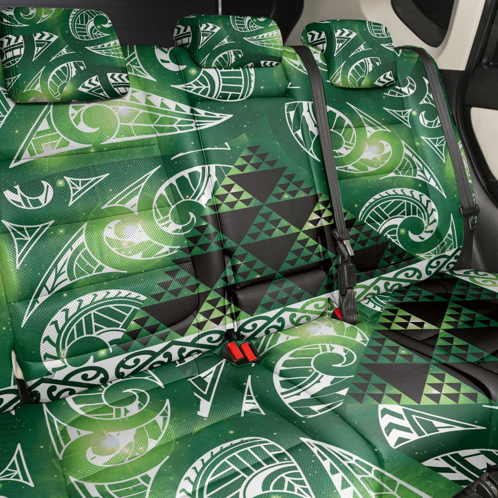 Matariki New Zealand Back Car Seat Cover NZ Niho Taniwha Maori New Year Green Galaxy