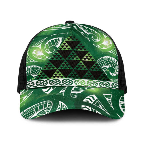 Matariki New Zealand Baseball Net Cap NZ Niho Taniwha Maori New Year Green Galaxy