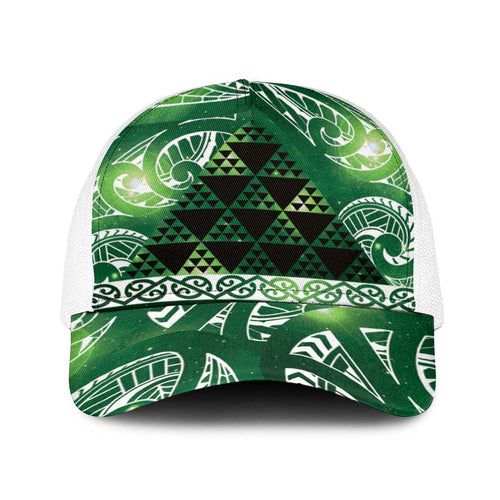 Matariki New Zealand Baseball Net Cap NZ Niho Taniwha Maori New Year Green Galaxy