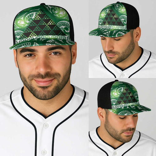 Matariki New Zealand Baseball Net Cap NZ Niho Taniwha Maori New Year Green Galaxy