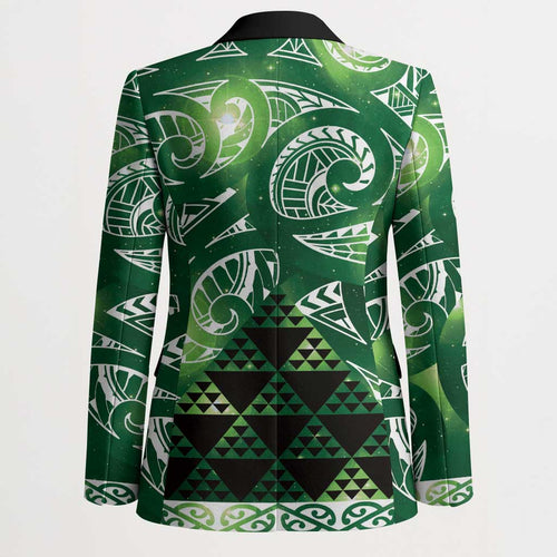 Matariki New Zealand Blazer NZ Niho Taniwha Maori New Year Green Galaxy