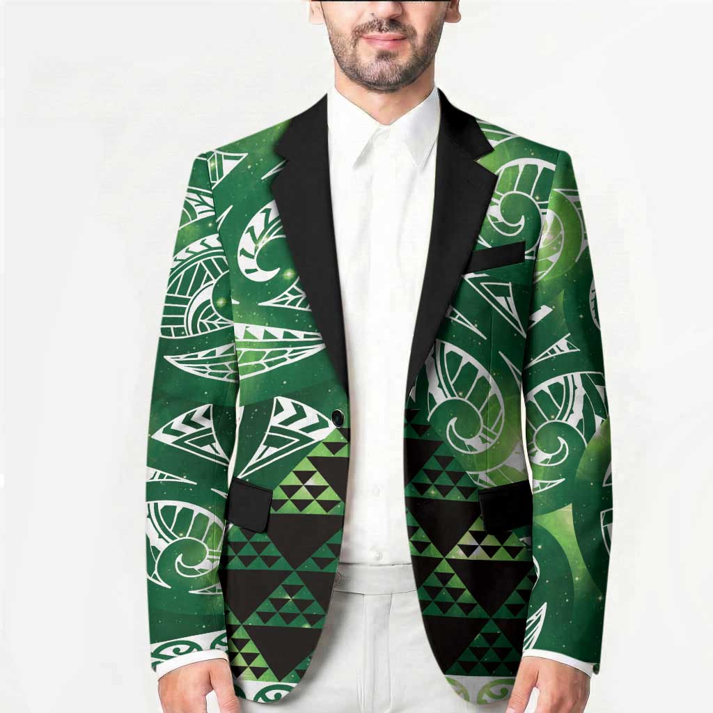 Matariki New Zealand Blazer NZ Niho Taniwha Maori New Year Green Galaxy