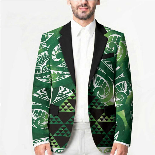 Matariki New Zealand Blazer NZ Niho Taniwha Maori New Year Green Galaxy